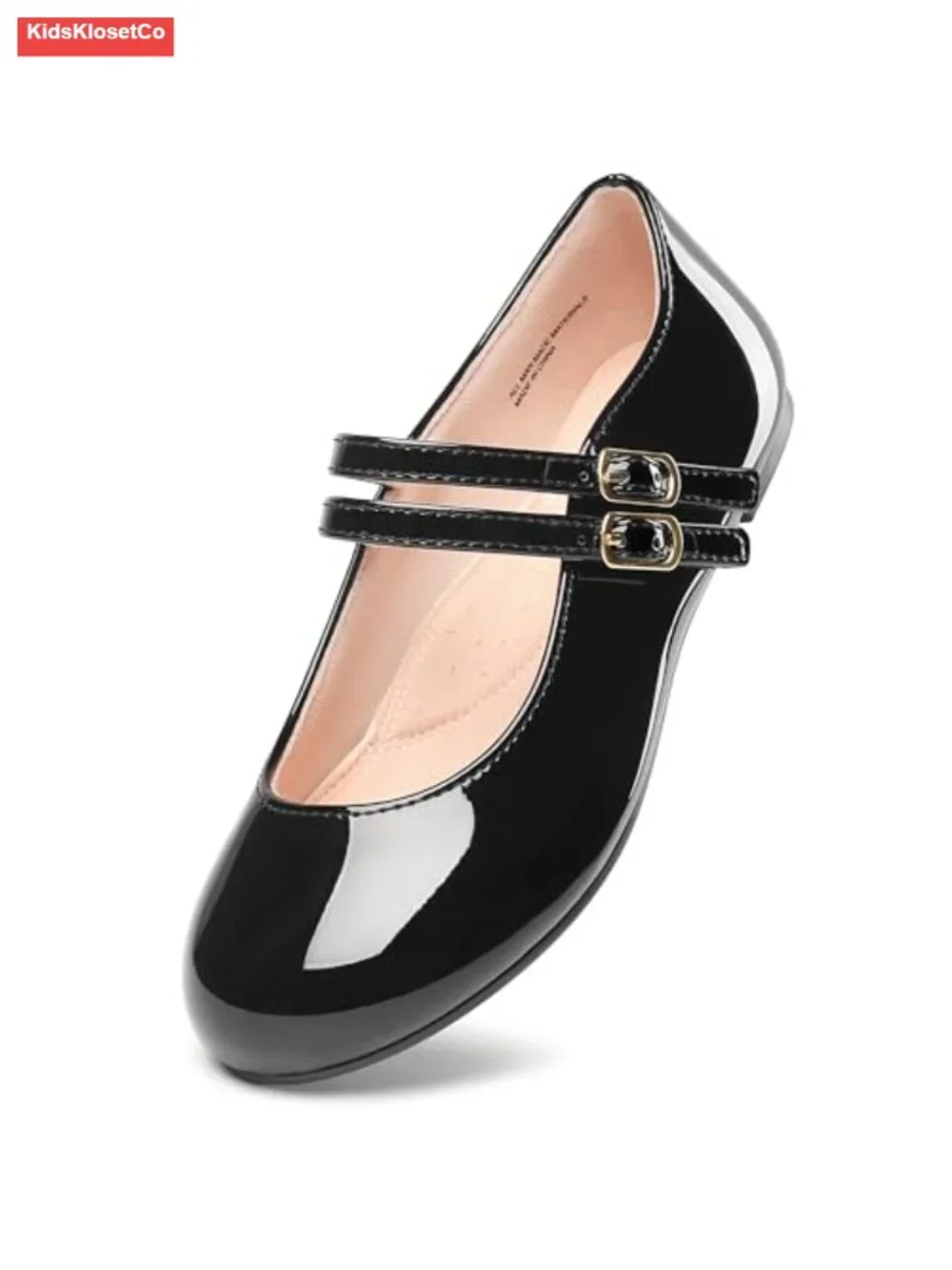 Girls Mary Jane Flats Hook & Loop Dress Shoes Non-Slip Memory Foam School